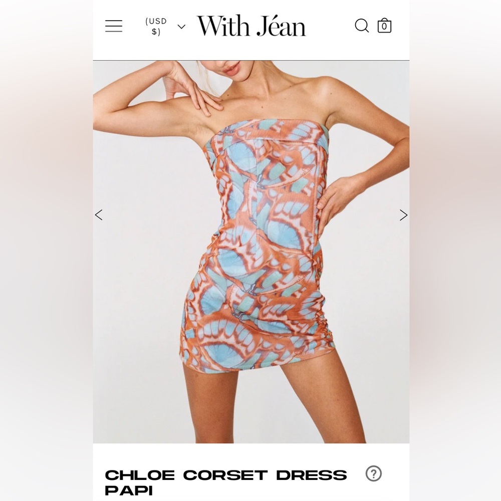 With Jean Corset Dress NWT